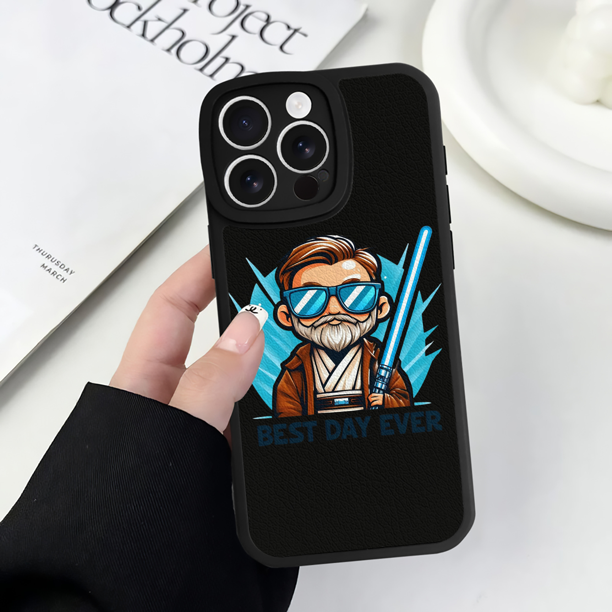 （画像用） スター・ウォーズ Star Wars 【iPhone 16シリーズ対応】シリコンスマホケース（レザー調） 材質：シリコン